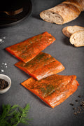 Gebeizter Sockeye Wildlachs (Rotlachs) aus Kanada, graved – 1 kg, mehrere Stücke