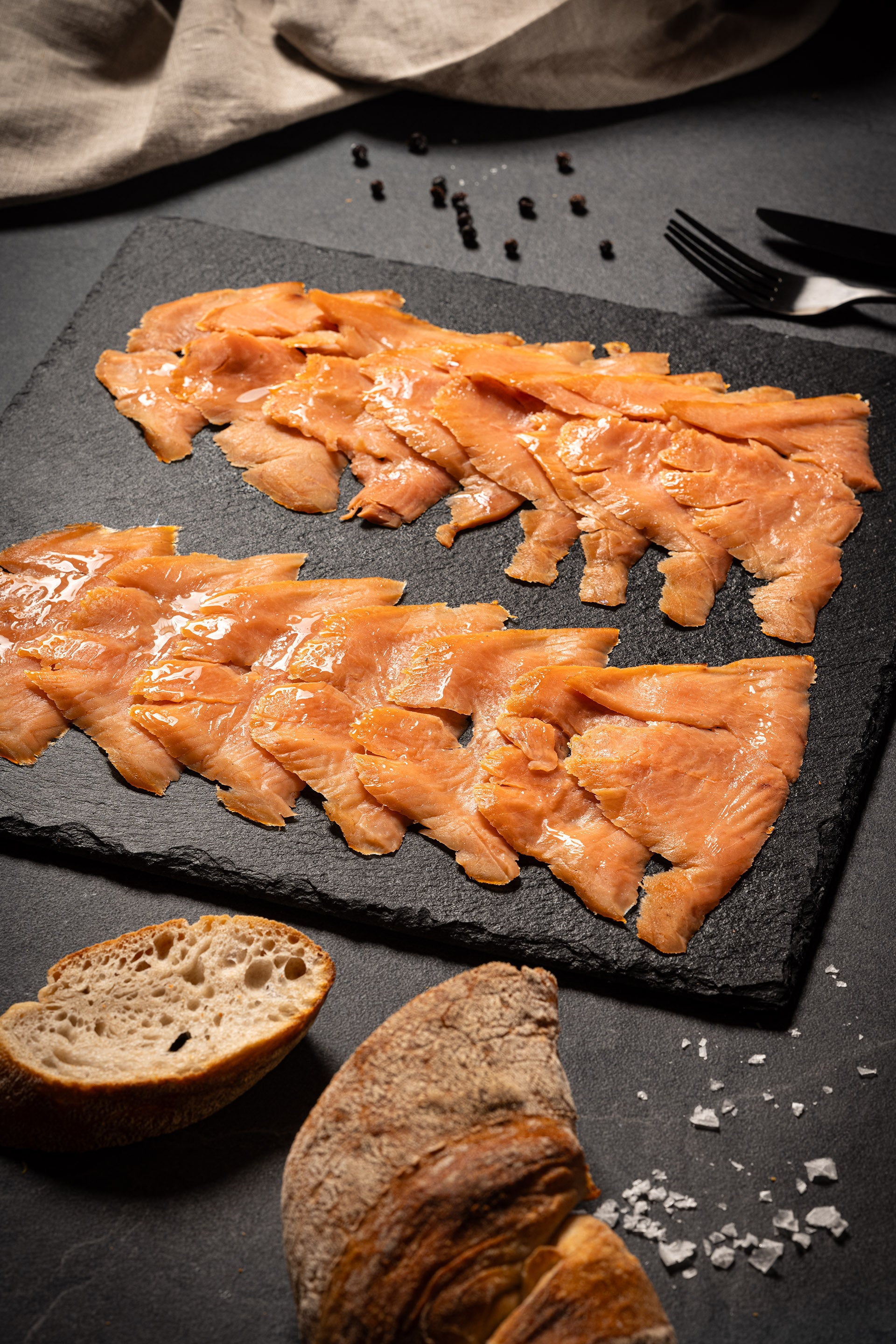 Kaltgeräucherter Coho Wildlachs (Silberlachs) aus Kanada – 2 × 200 g, geschnitten