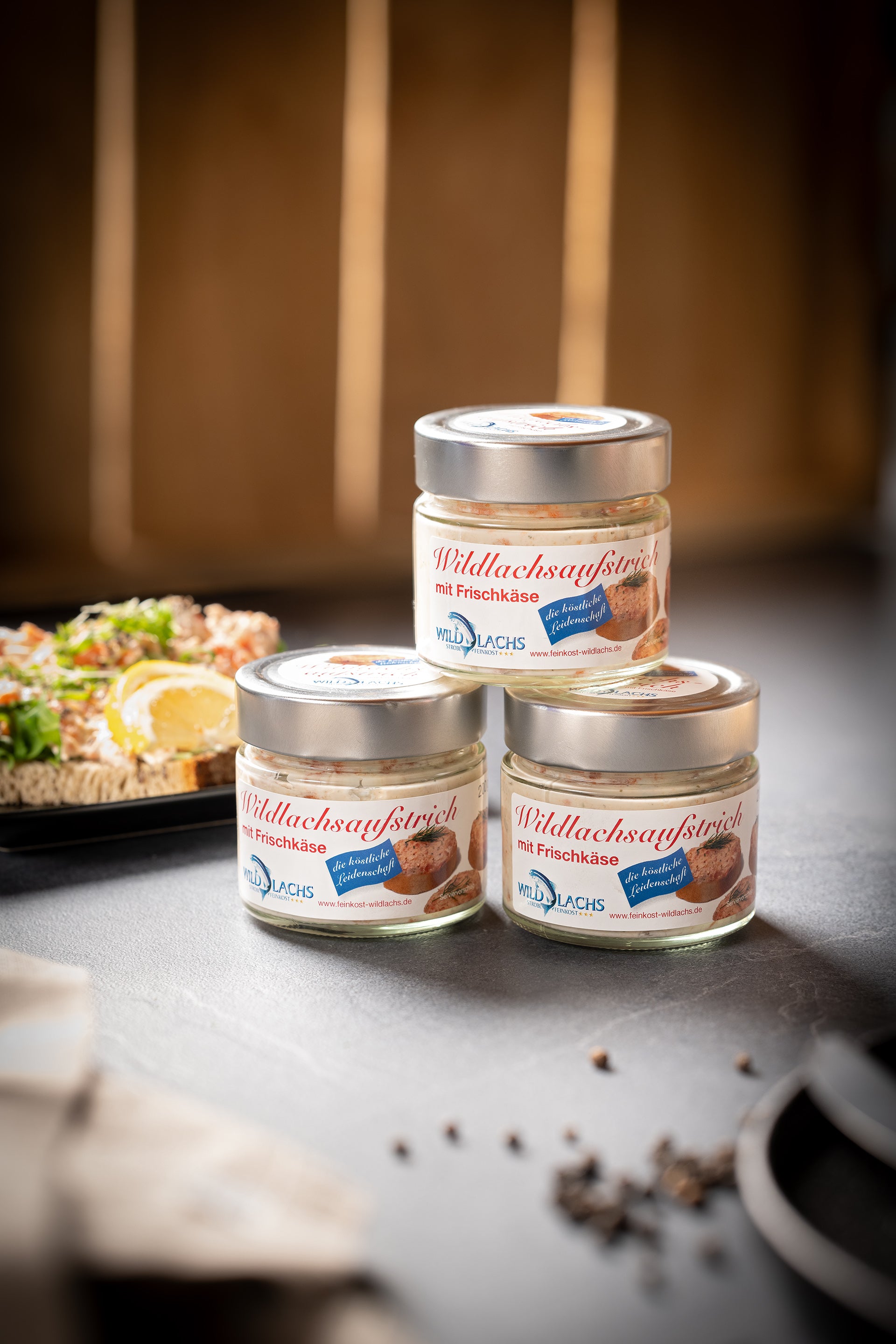 Wildlachsaufstrich – feinwürzige Räucherlachs-Creme 3 × 200 g